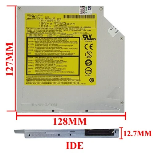 درایو لپ تاپ دی وی دی رایتر IDE Slim 12.7mm مکشی