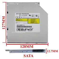 درایو لپ تاپ دی وی دی رایتر Sata Slim 12.7mm دست دوم