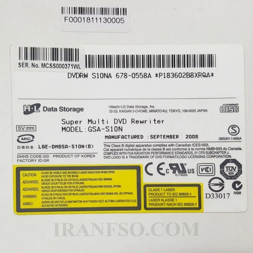 درایو لپ تاپ دی وی دی رایتر IDE Superslim 9.5mm مکشی