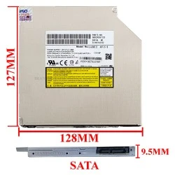 درایو لپ تاپ دی وی دی رایتر پاناسونیک Sata SuperSlim 9.5mm ریفر-سه ماه گارانتی