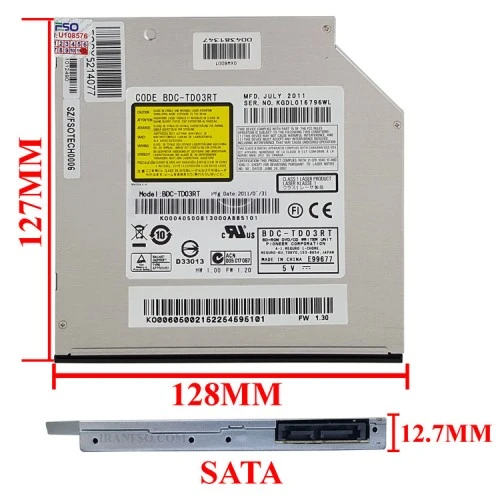 درایو لپ تاپ بلوری رام پایونیر Sata Slim 12.7mm