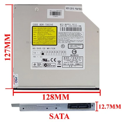 درایو لپ تاپ بلوری رایتر پایونیر Sata Slim 12.7mm