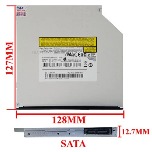 درایو لپ تاپ بلوری رام سونی Sata Slim 12.7mm