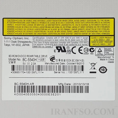 درایو لپ تاپ بلوری رام سونی Sata Slim 12.7mm