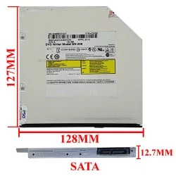 درایو لپ تاپ دی وی دی رایتر توشیبا-سامسونگ Sata Slim 12.7mm ریفر-سه ماه گارانتی