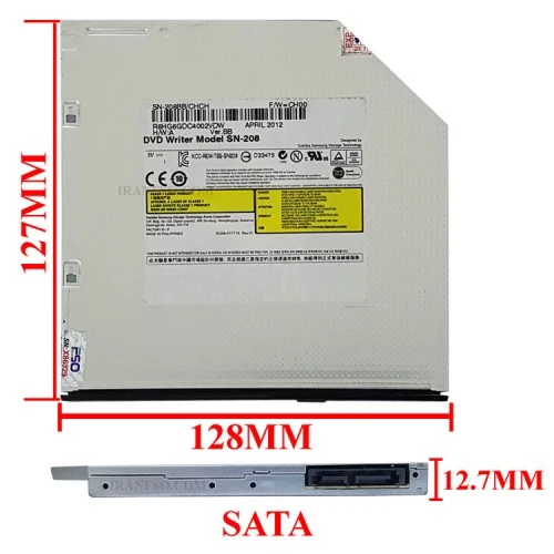 درایو لپ تاپ دی وی دی رایتر توشیبا-سامسونگ Sata Slim 12.7mm