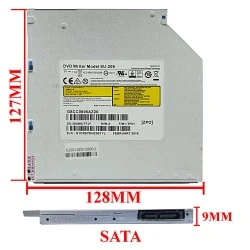 درایو لپ تاپ دی وی دی رایتر توشیبا-سامسونگ Sata Superslim E1 9mm سه ماه گارانتی