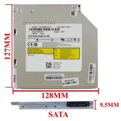 درایو لپ تاپ دی وی دی رایتر توشیبا-سامسونگ Sata Superslim 9.5mm ریفر-سه ماه گارانتی