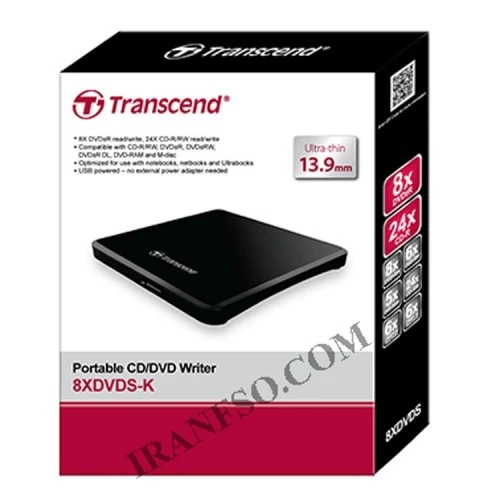 درایو لپ تاپ دی وی دی رایتر Transcend External مشکی