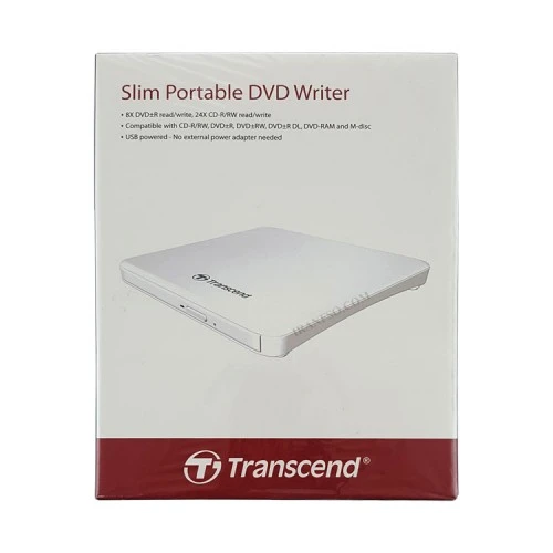 درایو لپ تاپ دی وی دی رایتر Transcend External سفید گارانتی آواژنگ