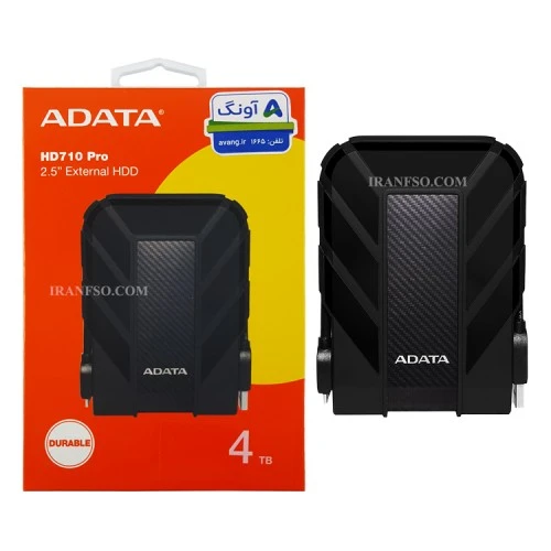 هارد HDD لپ تاپ 4 ترابایت Adata HD710 Pro External مشکی-گارانتی آونگ