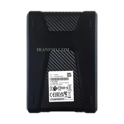 هارد HDD لپ تاپ 1 ترابایت Adata HD650 Durable External مشکی-گارانتی آونگ