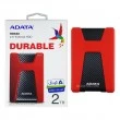 هارد HDD لپ تاپ 2 ترابایت Adata HD650 Durable External قرمز-گارانتی آونگ
