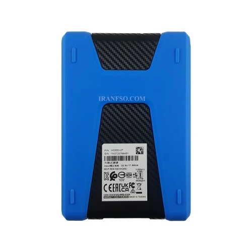 هارد HDD لپ تاپ 2 ترابایت Adata HD650 Durable External آبی-گارانتی آونگ