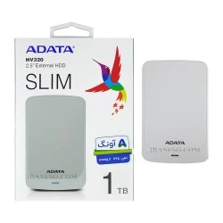 هارد HDD لپ تاپ 1 ترابایت Adata HV320 Slim External سفید-گارانتی آونگ