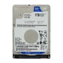 هارد HDD لپ تاپ 1 ترابایت وسترن Sata 5400RPM Slim آبی-یکسال گارانتی افق