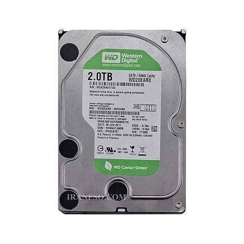 هارد HDD پی سی وسترن WD Green 2TB Sata یک ماه گارانتی-ریفر