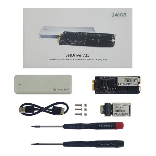 هارد SSD لپ تاپ 240 گیگابایت Transcend JetDrive 725 برای اپل MacBook Pro
