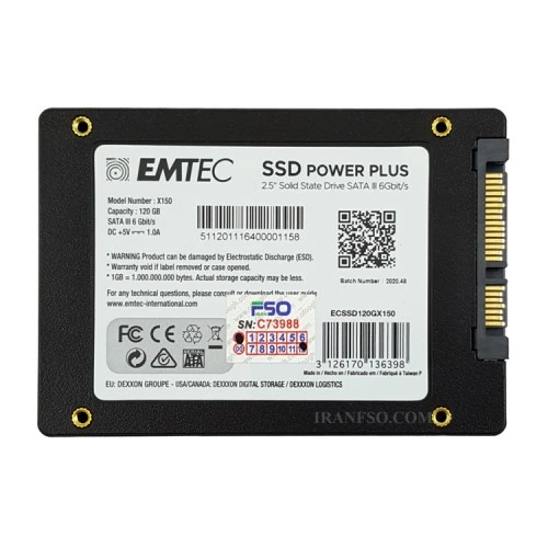 هارد SSD لپ تاپ 120 گیگابایت EMTEC Sata 2.5Inch Power Plus