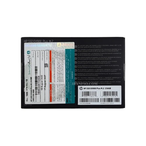 هارد SSD لپ تاپ 256 گیگابایت اچ پی M.2 NVME 2280_EX900 Plus گارانتی آواژنگ