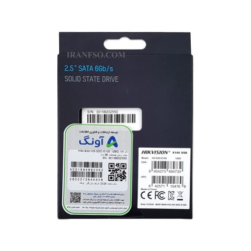 هارد SSD لپ تاپ 128 گیگابایت هایک ویژن Sata 2.5Inch E100 گارانتی آونگ