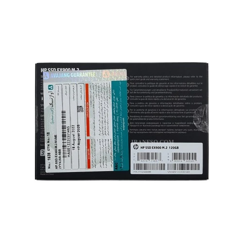 هارد SSD لپ تاپ 120 گیگابایت اچ پی M.2 NVME 2280_EX900 گارانتی آواژنگ