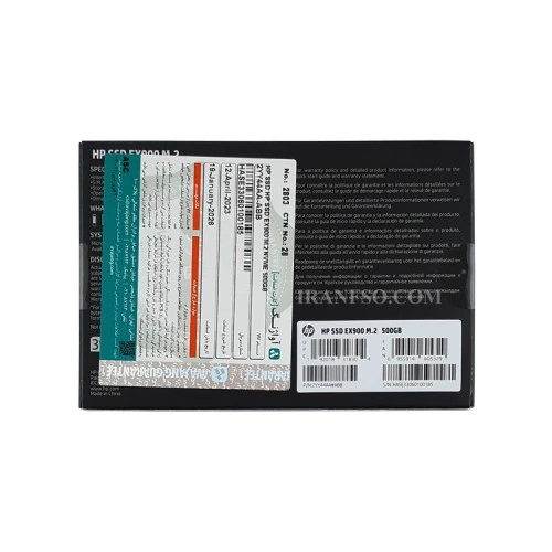 هارد SSD لپ تاپ 500 گیگابایت اچ پی M.2 NVME 2280_EX900 گارانتی آواژنگ