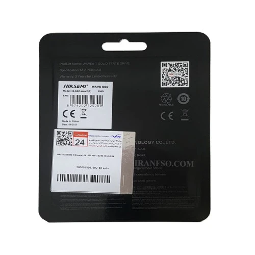 هارد SSD لپ تاپ 256 گیگابایت Hiksemi M.2-2280 NVME Wave گارانتی متین