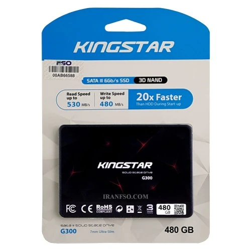 هارد SSD لپ تاپ 480 گیگابایت Kingstar G300 Sata 2.5Inch یکسال گارانتی افق