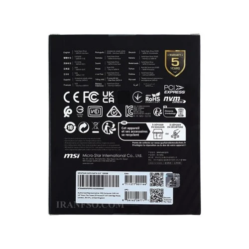 هارد SSD لپ تاپ 120 گیگابایت ام اس آی Sata 2.5Inch_Spatium S270 گارانتی ماتریس