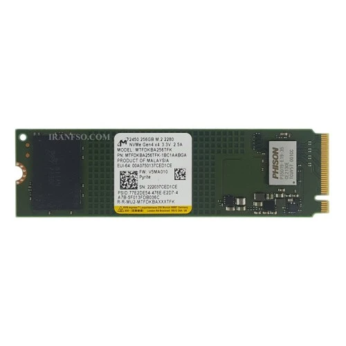 هارد SSD لپ تاپ 256 گیگابایت Micron Technology M.2 NVME 2280 یکسال گارانتی افق-بدون پک