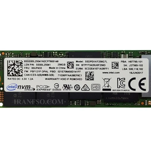 هارد SSD لپ تاپ 256 گیگابایت NVME Intel M2