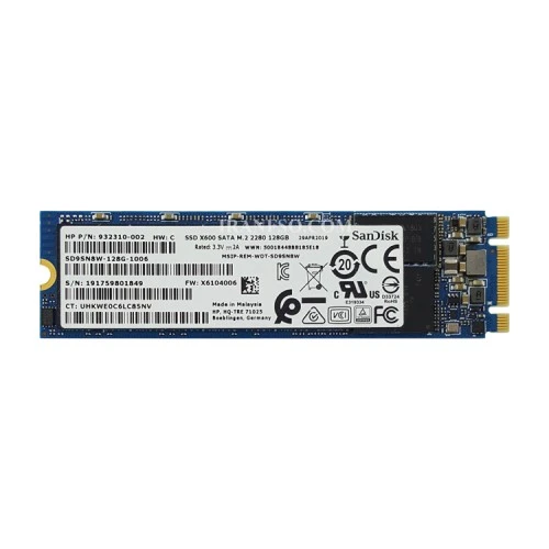 هارد SSD لپ تاپ 128 گیگابایت SanDisk M.2 NGFF 2280_Refurbish سه ماه گارانتی