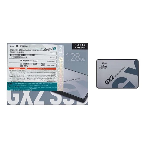 هارد SSD لپ تاپ 128 گیگابایت تیم گروپ Sata 2.5Inch GX2 گارانتی آواژنگ