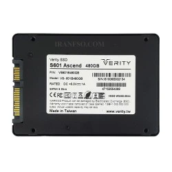 هارد SSD لپ تاپ 480 گیگابایت Verity Sata 2.5Inch S601