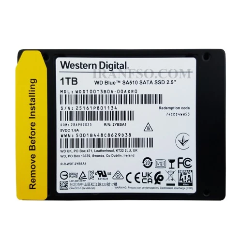 هارد SSD لپ تاپ 1 ترابایت وسترن WD Blue Sata 2.5Inch_SA510 گارانتی سازگار