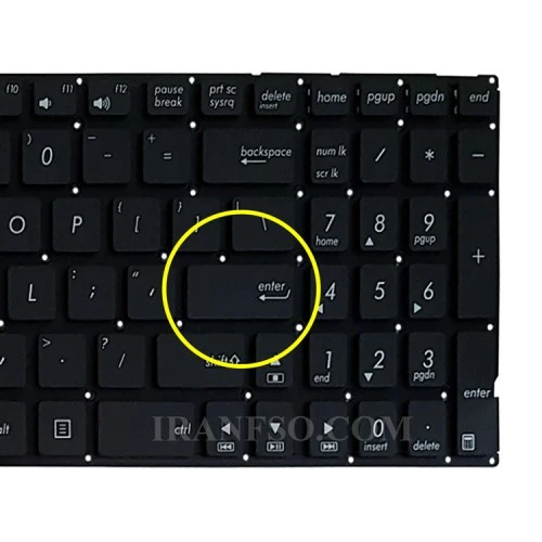 کیبرد لپ تاپ ایسوس X553-X555-P2540U مشکی-اینترکوچک بدون فریم