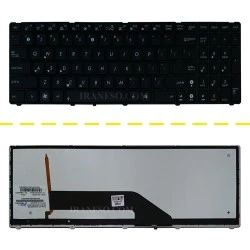کیبرد لپ تاپ ایسوس K50-K61-K70 مشکی-با بک لایت-با فریم