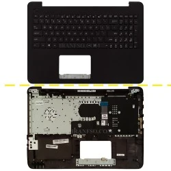 کیبرد لپ تاپ ایسوس VivoBook X556 مشکی با قاب C قهوه ای