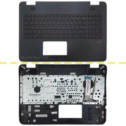 کیبرد لپ تاپ ایسوس ROG GL551 مشکی با قاب C مشکی-با بک لایت