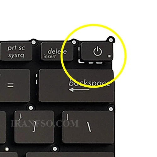 کیبرد لپ تاپ ایسوس ZenBook UX21A مشکی-اینترکوچک بدون فریم به همراه کلید پاور