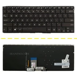 کیبرد لپ تاپ ایسوس ZenBook UX310 مشکی-اینترکوچک-بابک لایت-بدون فریم با کلید پاور