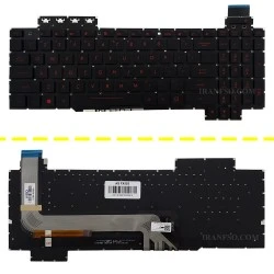 کیبرد لپ تاپ ایسوس FX503 مشکی-اینترکوچک-بابک لایت-بدون فریم با کلید پاور
