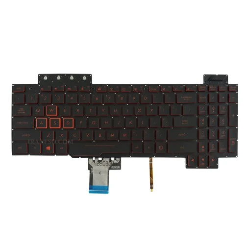 کیبرد لپ تاپ ایسوس TUF Gaming FX505 مشکی-اینترکوچک-بابک لایت-بدون فریم با کلید پاور