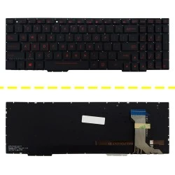 کیبرد لپ تاپ ایسوس GL553-FX553 مشکی-اینترکوچک-با بک لایت و کلید پاور