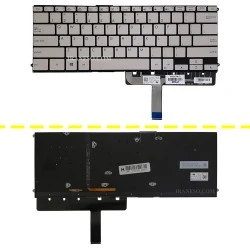 کیبرد لپ تاپ ایسوس ZenBook 3 Delux UX490 نقره ای-اینترکوچک-بابک لایت-بدون فریم