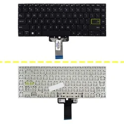 کیبرد لپ تاپ ایسوس VivoBook S433 مشکی-اینترکوچک-بدون بک لایت-بدون فریم با کلید پاور