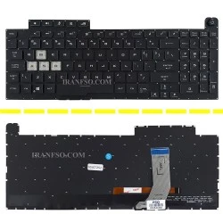 کیبرد لپ تاپ ایسوس ROG Strix G731 مشکی-اینترکوچک-بابک لایت-بدون فریم با کلید پاور