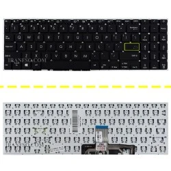 کیبرد لپ تاپ ایسوس VivoBook X521 مشکی-اینترکوچک بدون فریم به همراه کلید پاور