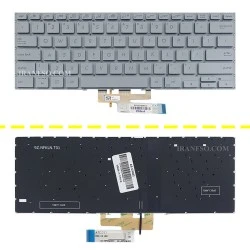 کیبرد لپ تاپ ایسوس ZenBook Flip 14 UX462 نقره ای-اینترکوچک با بک لایت بدون فریم